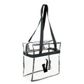 Clear Zipper Tote Bag with Handles (12"x12"x6")
